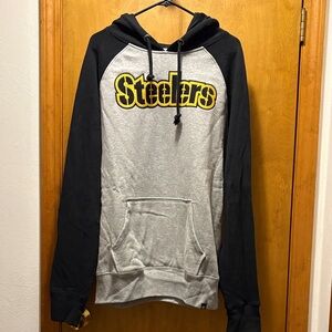 Steelers Black and Gray Hoodie
